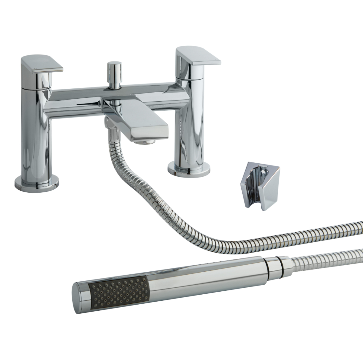 Bruar Chrome Bath Tap Shower Mixer And Shower Kit