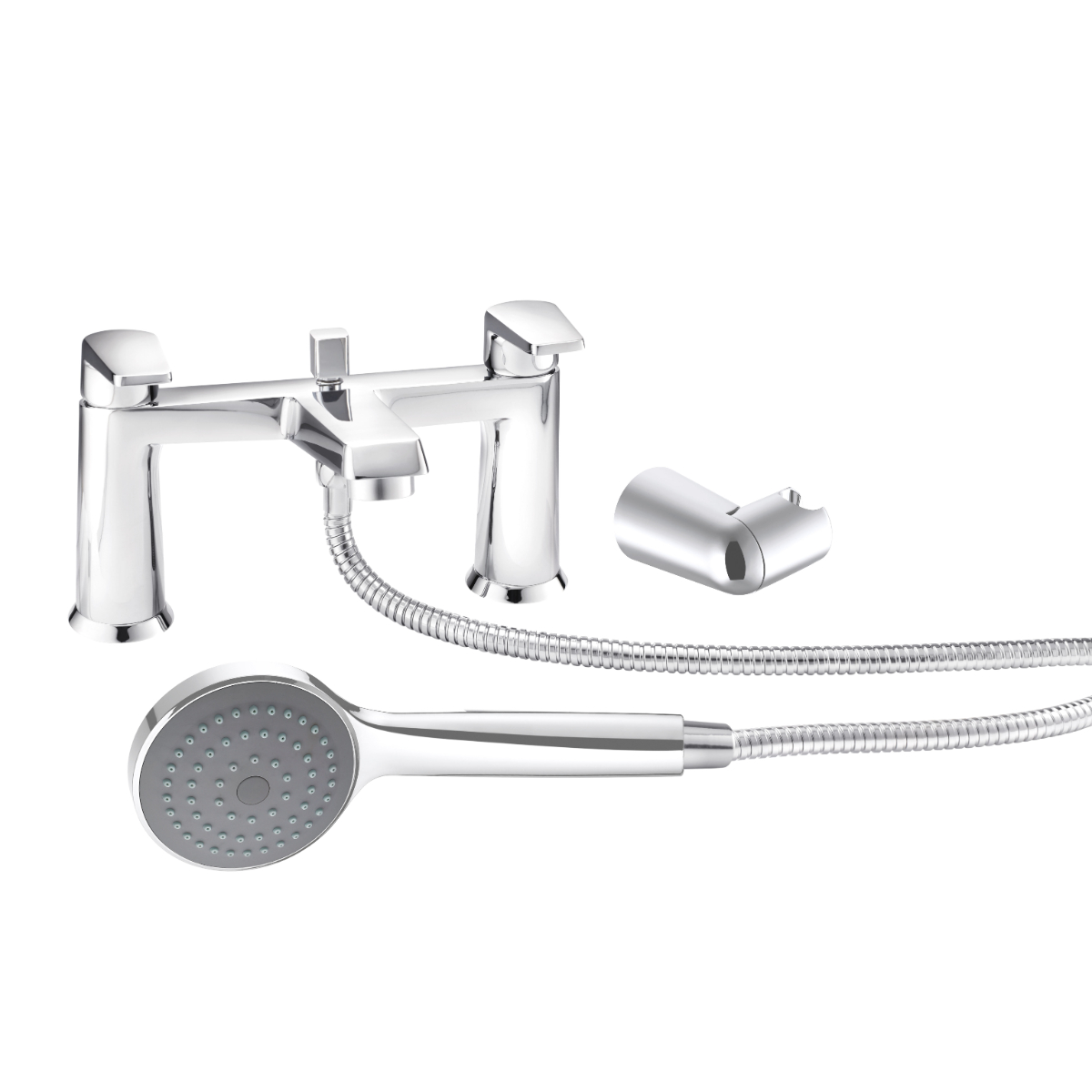 Galston Chrome Bath Shower Mixer Tap And Shower Kit