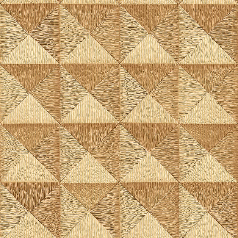 Geometric Gold 3D Effect Metallic Textured Wallpaper