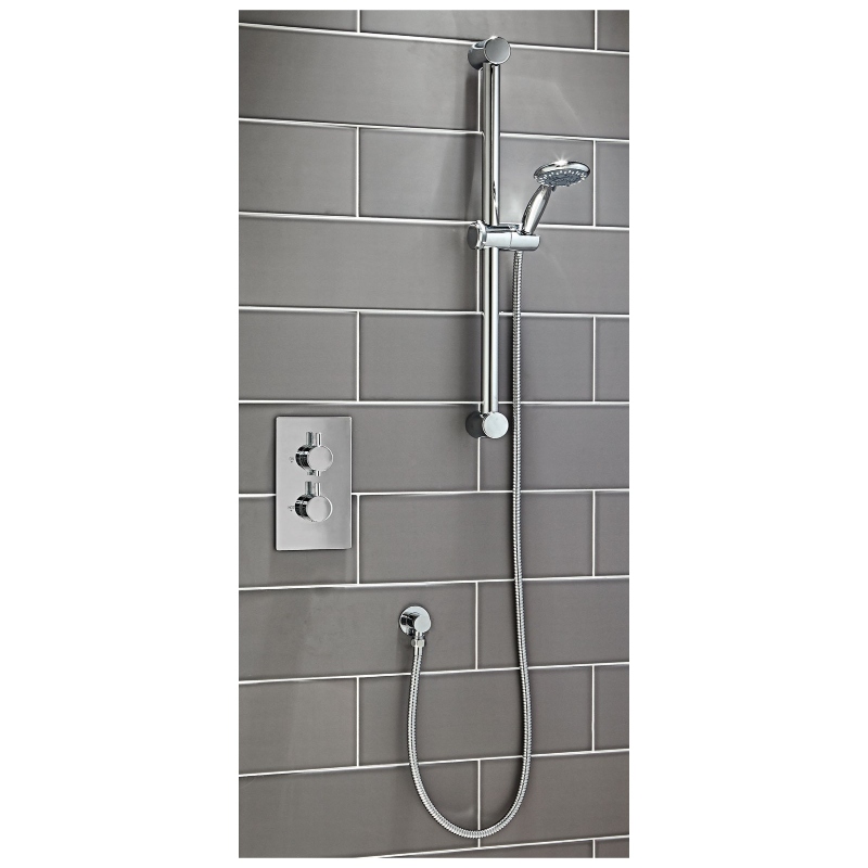 Round Thermostatic Shower Set Two