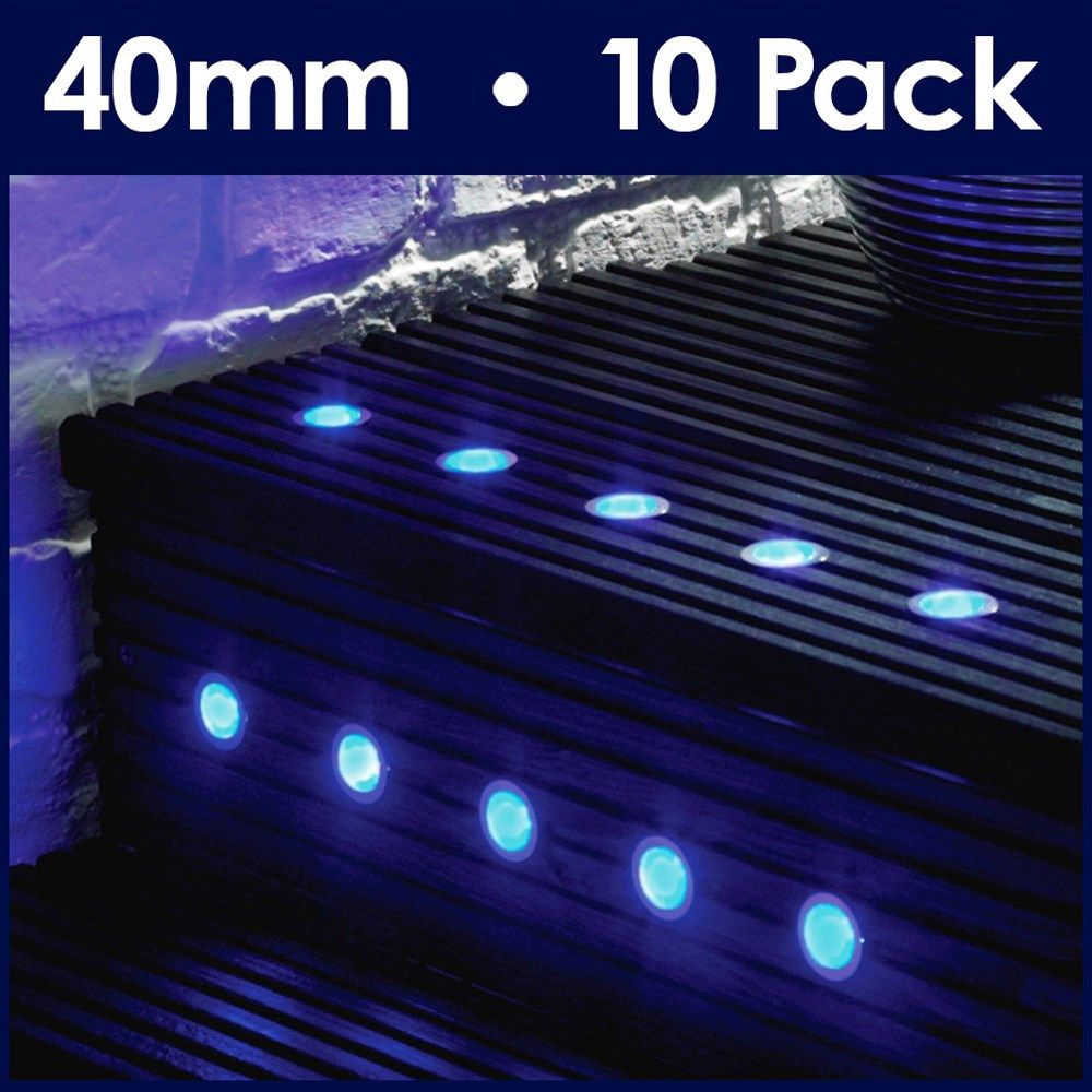 LED Blue Decking Lights Pack Of 10