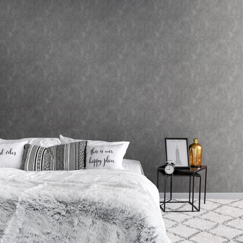Industrial Slate Grey Texture Axton Wallpaper