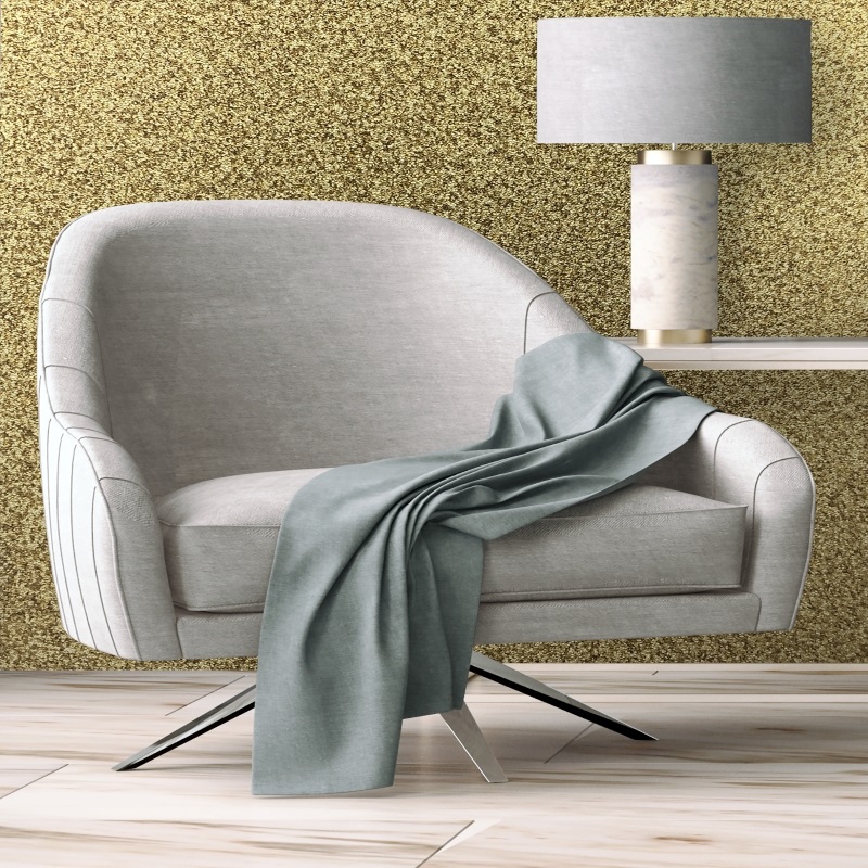 Bijou Glitter Texture Gold Wallpaper