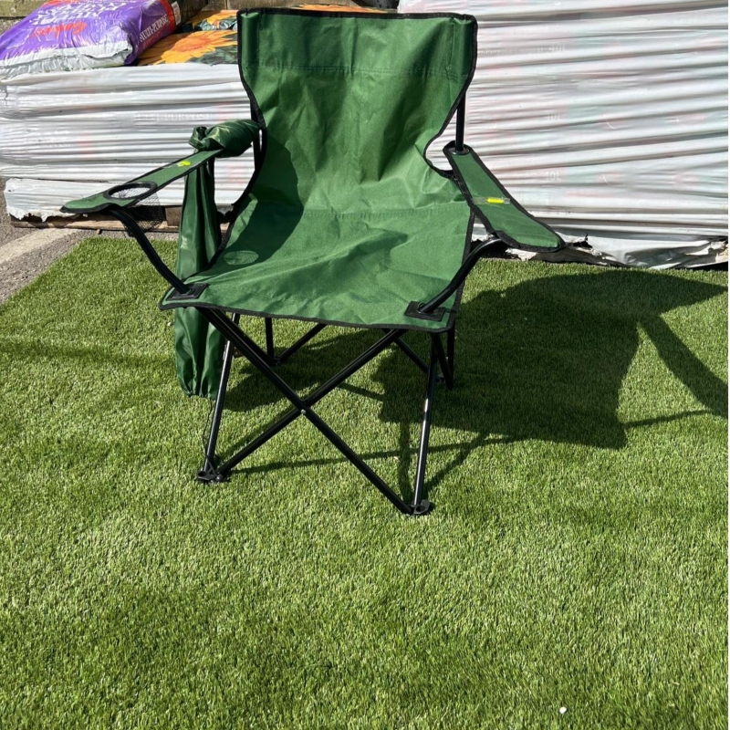 Green Canvas Chair With Arms