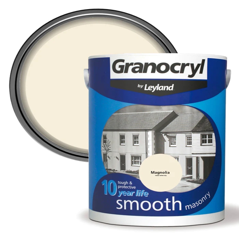 Granocryl Smooth Exterior Magnolia Masonry Paint 5 Litre