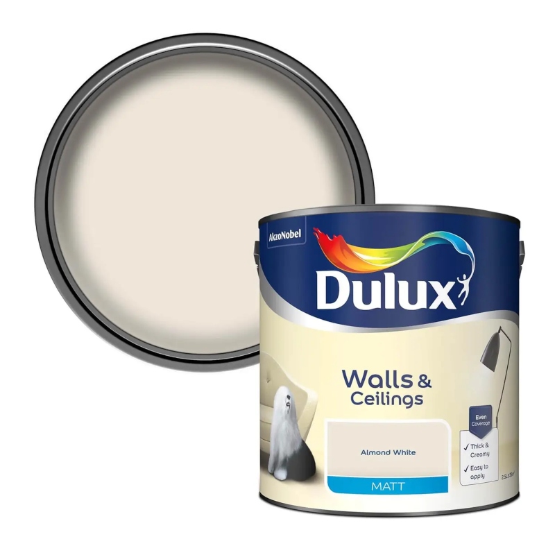Dulux Almond White Matt Emulsion Paint 2.5litre