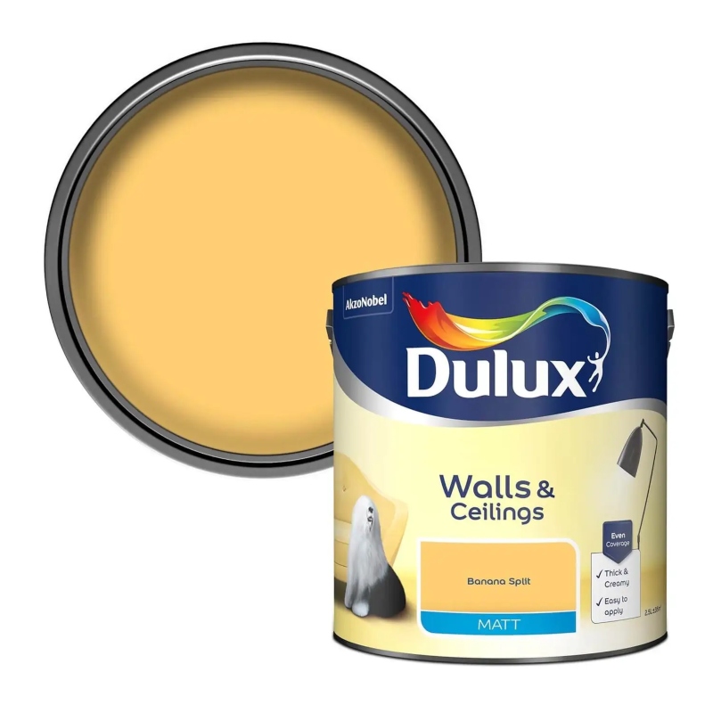 Dulux Banana Split Matt Emulsion Paint 2.5litre