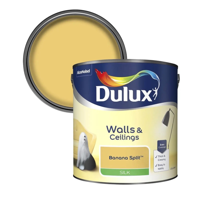 Dulux Banana Split Silk Emulsion Paint 2.5litre