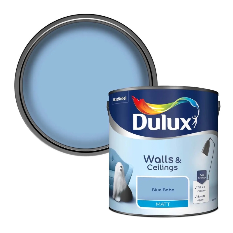 Dulux Blue Babe Matt Emulsion Paint 2.5litre