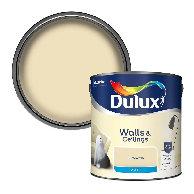 Dulux Buttermilk Matt Emulsion Paint 2.5litre