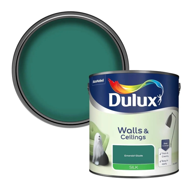 Dulux Emerald Glade Silk Emulsion Paint 2.5litre
