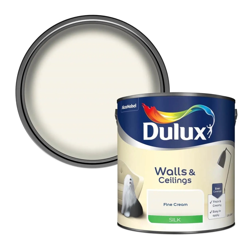 Dulux Fine Cream Silk Emulsion Paint 2.5litre