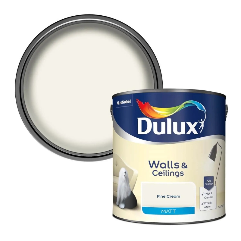 Dulux Fine Cream Matt Emulsion Paint 2.5litre