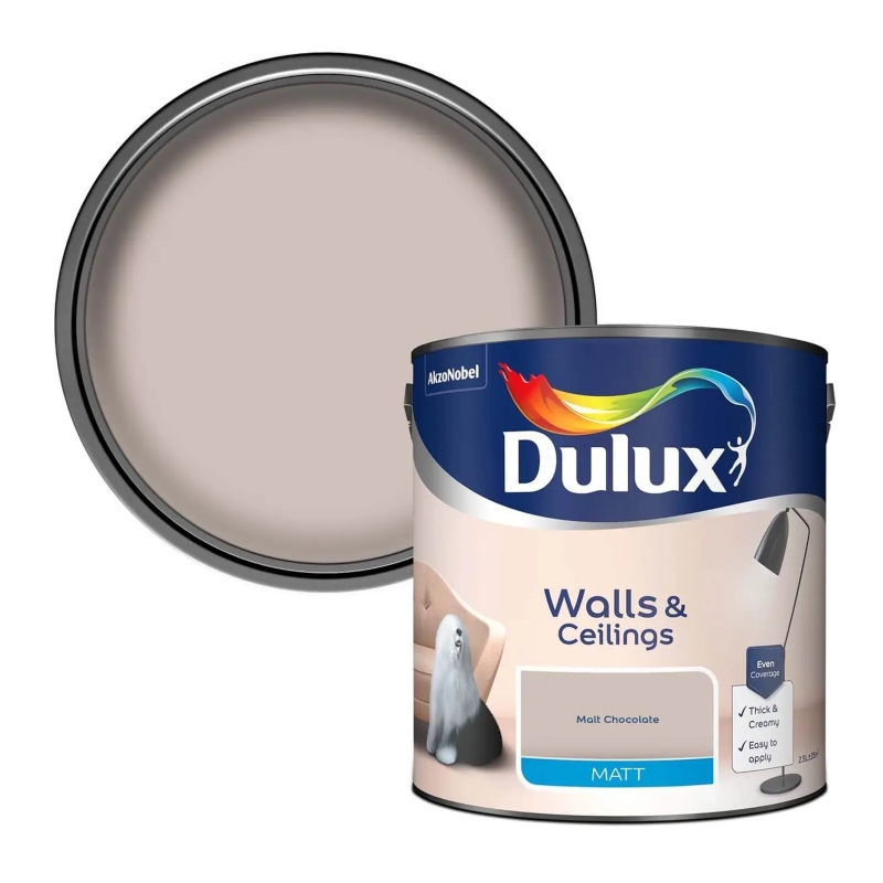 Dulux Malt Chocolate Matt Emulsion Paint 2.5litre