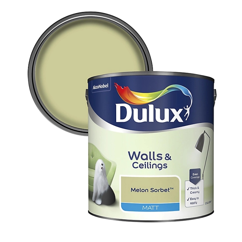 Dulux Melon Sorbet Matt Emulsion Paint 2.5litre