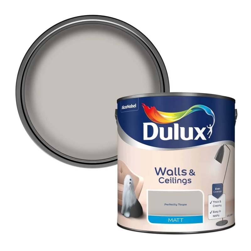 Dulux Perfectly Taupe Matt Emulsion Paint 2.5litre