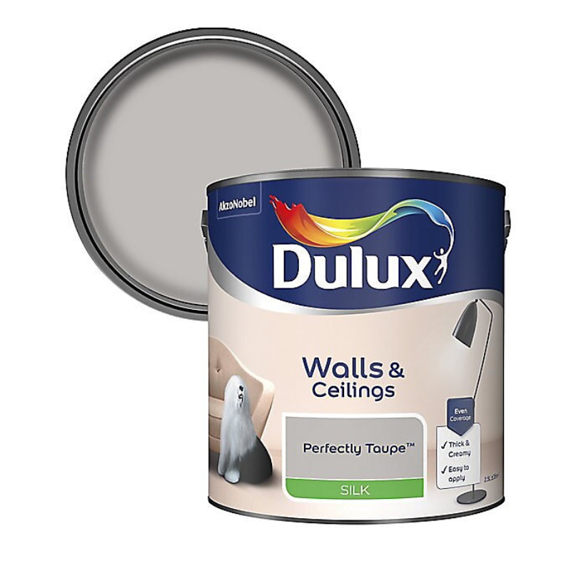 Dulux Perfectly Taupe Silk Emulsion Paint 2.5 litre