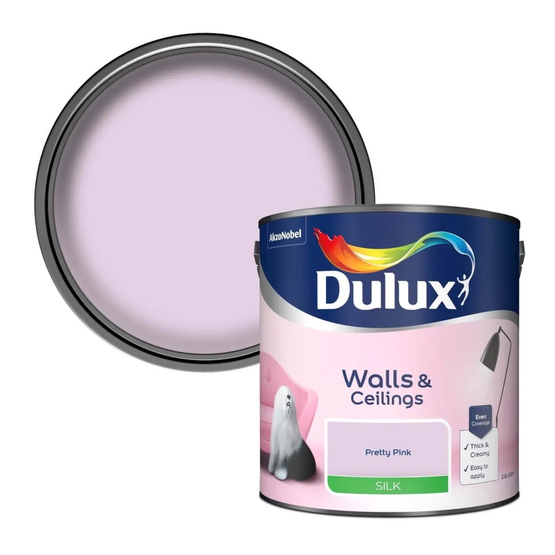 Dulux Pretty Pink Silk Emulsion Paint 2.5litre
