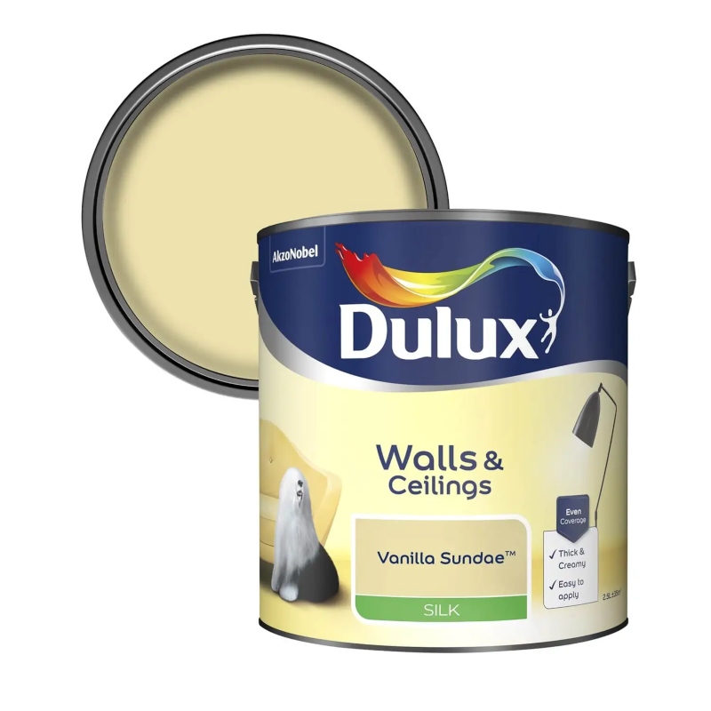 Dulux Vanilla Sundae Silk Emulsion Paint 2.5 litre