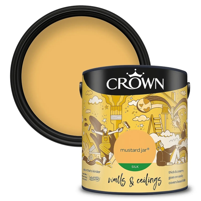 Crown Mustard Jar Silk Emulsion 2.5 Litre