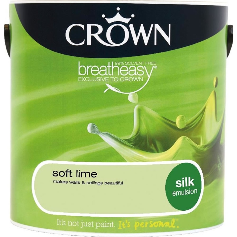 Crown Soft lime Silk Emulsion Paint 2.5litre