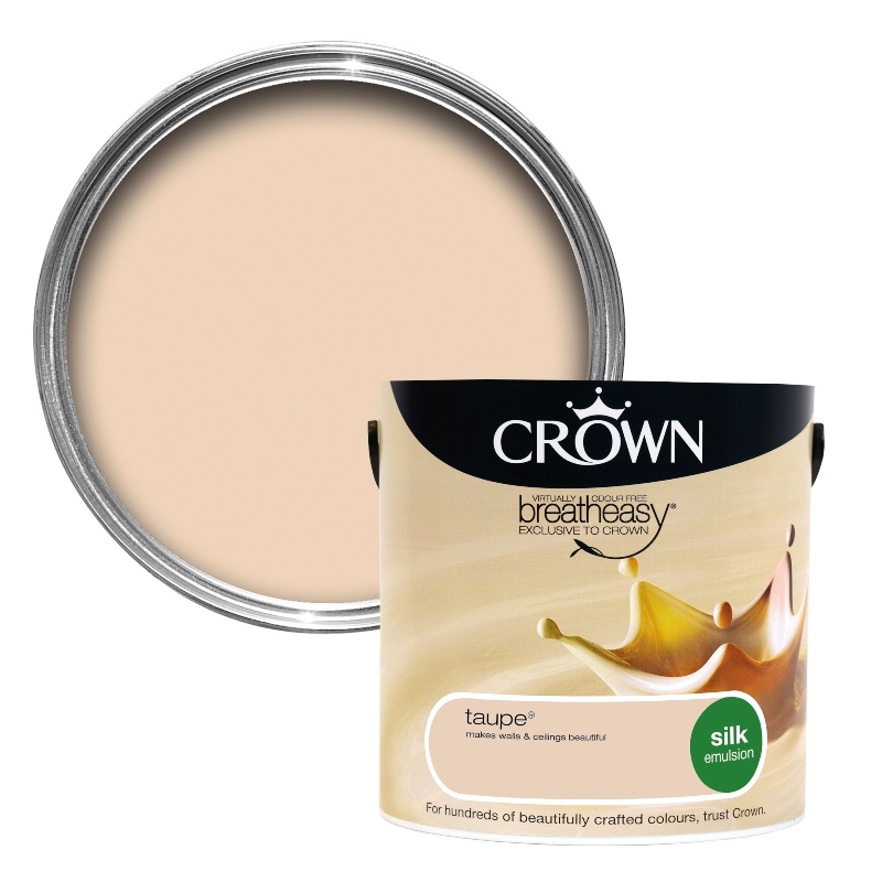 Crown Taupe Silk Emulsion 2.5 Litre