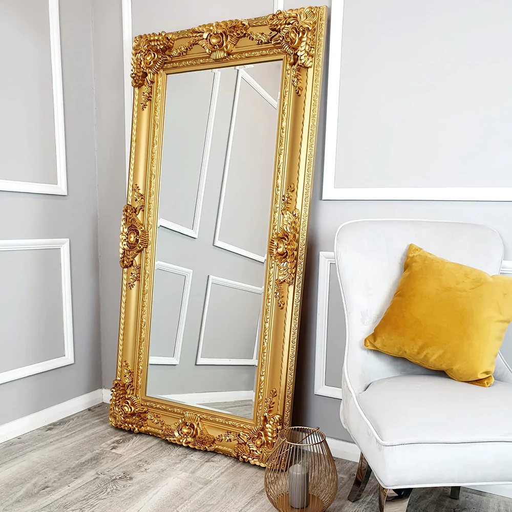 Gold Bevel Mirror Roma w90cm x l175cm