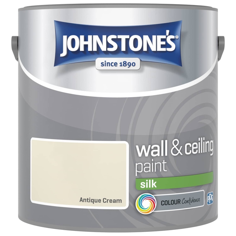 Johnstone’s Antique Cream Silk Emulsion Paint 2.5litre