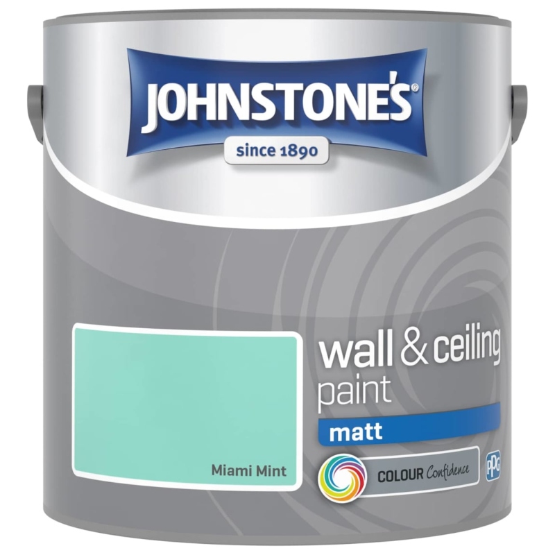 Johnstone’s Miami Mint Matt Emulsion Paint 2.5litre