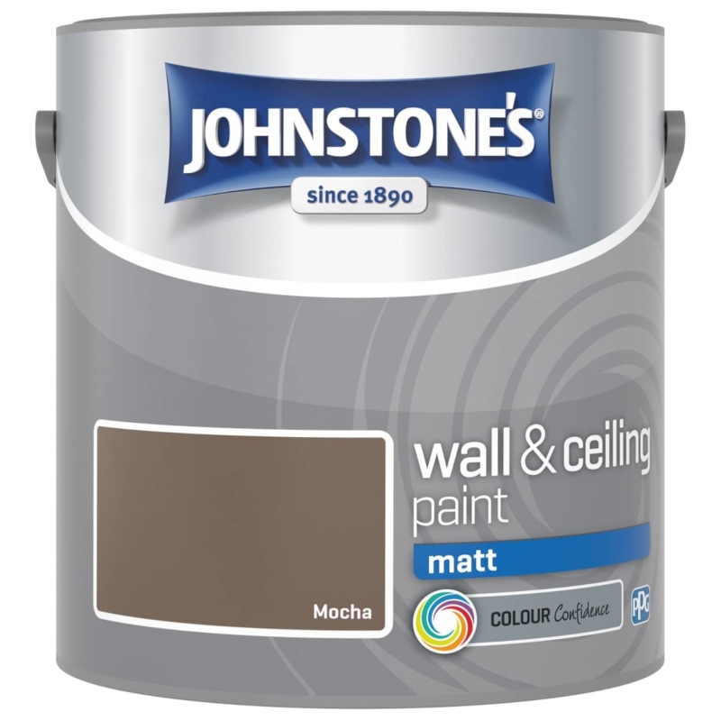 Johnstone’s Mocha Matt Emulsion Paint 2.5litre