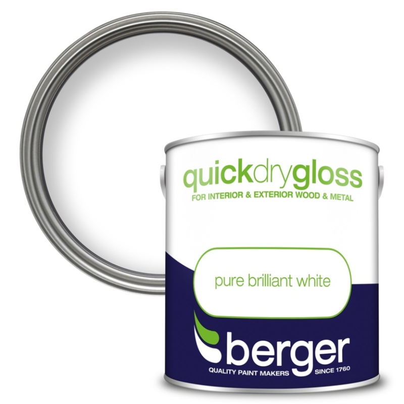 Berger Quick Dry Gloss Pure Brilliant White 2.5litre