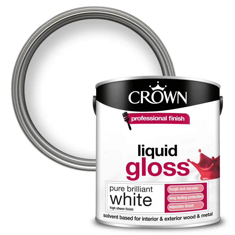 Crown Liquid Gloss Pure Brilliant White 2.5litre