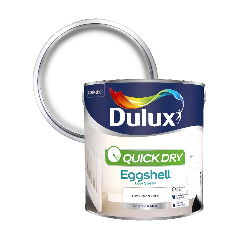 Dulux Quick Dry Eggshell Pure Brilliant White 2.5litre