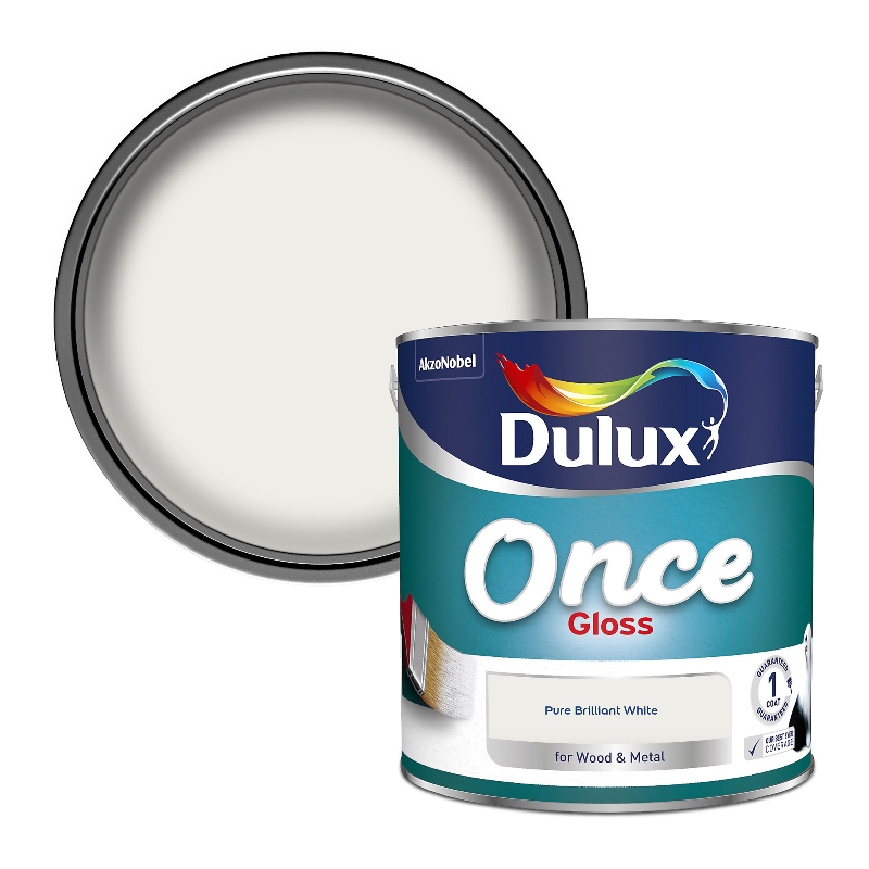 Dulux Once Gloss Pure Brilliant White 2.5litre