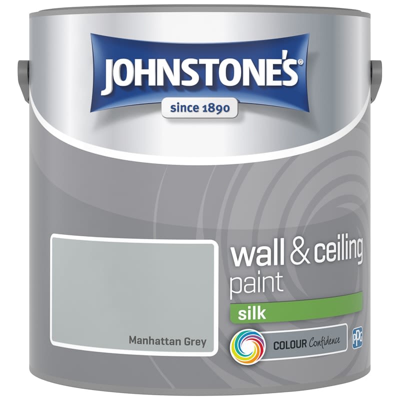 Johnstone’s Silk Manhattan Grey Emulsion Paint 2.5litre