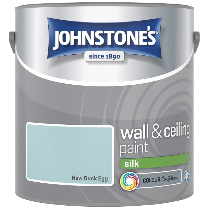 Johnstone’s Silk New Duck Egg Emulsion Paint 2.5litre