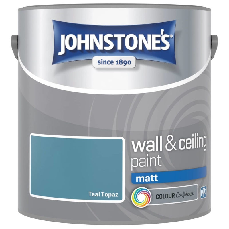 Johnstone’s Teal Topaz Silk Emulsion Paint 2.5litre