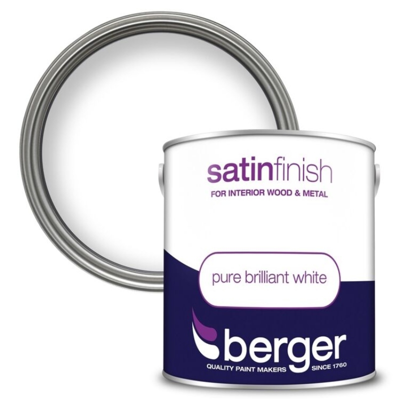 Berger Satin Finish Pure Brilliant White 2.5litre