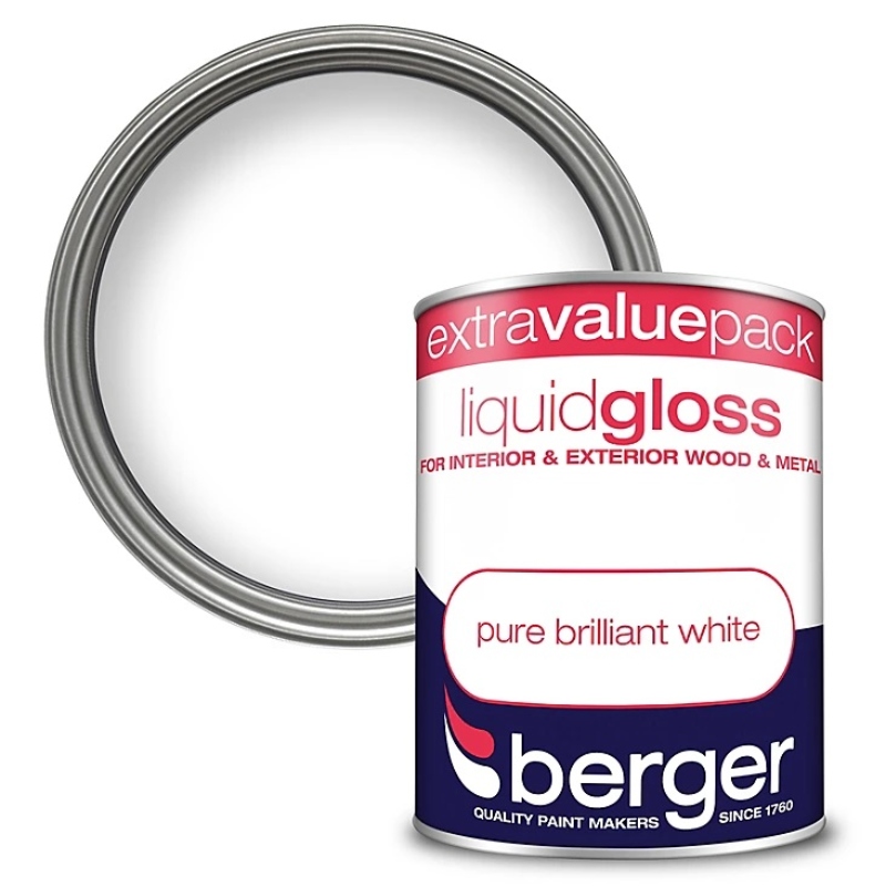 Berger Liquid Gloss Pure Brilliant White 1.25litre